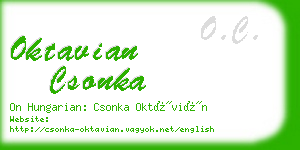oktavian csonka business card